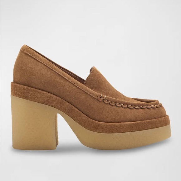 ✨MARC FISHER✨Lina Suede Heeled Loafers - Picture 1 of 5